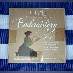 ✨🎉 NIB- DIY Caydo Cross Stitch Embroidery Full Kit Made In China Arts & Crafts